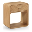 Maklaine Engineered Wood Mid-Century Natural Ash Veneer Night stand