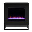Maklaine Engineered Wood Color Changing Electric Fireplace in Black