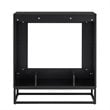 Maklaine Engineered Wood Color Changing Electric Fireplace in Black