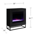Maklaine Engineered Wood Color Changing Electric Fireplace in Black