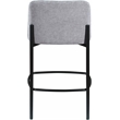 Maklaine Modern / Contemporary Grey Chenille Fabric Stool (Set of 2)