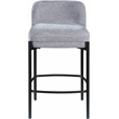 Maklaine Modern / Contemporary Grey Chenille Fabric Stool (Set of 2)