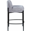 Maklaine Modern / Contemporary Grey Chenille Fabric Stool (Set of 2)
