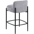 Maklaine Modern / Contemporary Grey Chenille Fabric Stool (Set of 2)