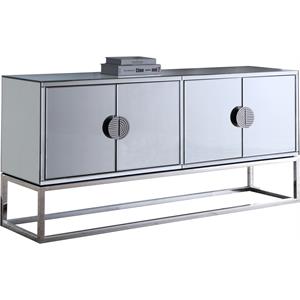Maklaine Modern / Contemporary Solid Wood Sideboard/Buffet in Chrome