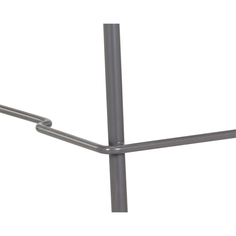 Maklaine Outdoor Stainless Steel Counter Stool - Dark Gray (Set of 2)