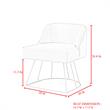 Maklaine Contemporary Velvet Vanity Stool with Curved Backrest in Purple