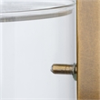 Maklaine Contemporary 1-Light Metal & Glass Small Pendant in Brass/Clear