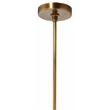 Maklaine Contemporary 1-Light Metal & Glass Small Pendant in Brass/Clear