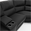 Maklaine Modern Power Motion 6 Piece Reclining Sectional with Cup Holders