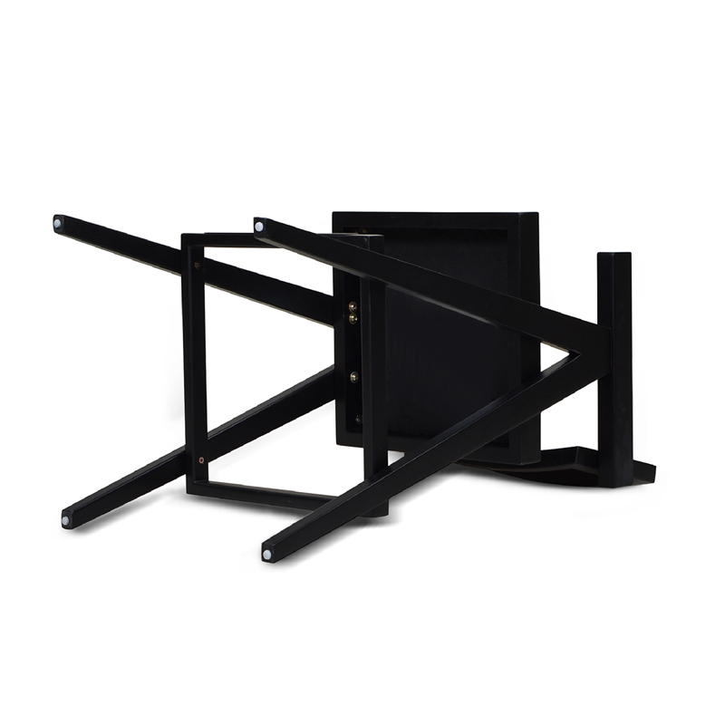 Maklaine Resin Webbing Back Bar Stool with Arms Set of 3 Ebony Black Boucle