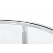 Maklaine Contemporary Steel and Glass 2-In-1 Nesting Cocktail Table Set in Clear