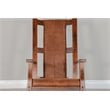 Maklaine Farmhouse Mahogany Wood Rocking Chair in Dark Chocolate