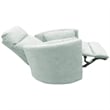 Maklaine Polyester Power Swivel Glider Recliner in Windstream Green