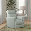 Maklaine Polyester Power Swivel Glider Recliner in Windstream Green