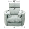 Maklaine Polyester Power Swivel Glider Recliner in Windstream Green