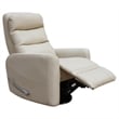 Maklaine Polyester/PU Manual Swivel Glider Recliner in Oyster