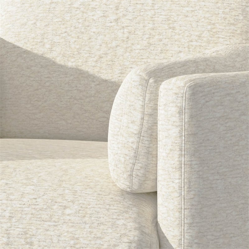 Maklaine Fabric Power Swivel Glider Recliner in Revel Oyster/White