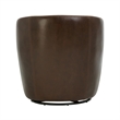 Maklaine Vintage Brown All Italian Leather Swivel Club Chair