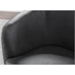 Maklaine Vintage Slate All Italian Leather Swivel Club Chair