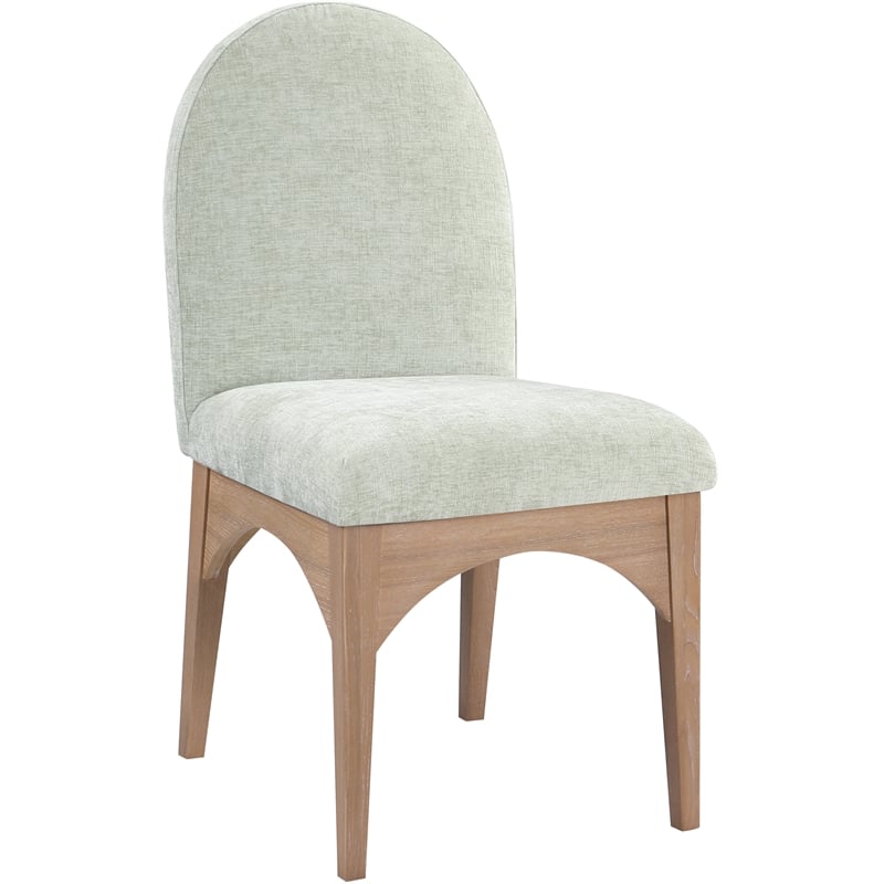 Maklaine Contemporary Soft Mint Chenille Fabric Dining Side Chair
