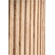 Maklaine Contemporary Natural Beige Travertine Stone Dining Table