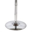 Maklaine Contemporary Faux Leather Pub Table in Walnut and Chrome