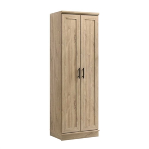 Maklaine Contemporary Engineered Wood Storage Cabinet in Light Wood