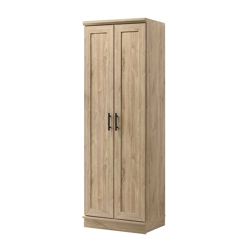 Maklaine Contemporary Engineered Wood Storage Cabinet in Light Wood