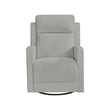 Maklaine Contemporary Recliner Glider with Swivel Rocker with USB in Gray