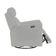 Maklaine Contemporary Recliner Glider with Swivel Rocker with USB in Gray