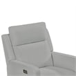 Maklaine Contemporary Recliner Glider with Swivel Rocker with USB in Gray