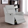 Maklaine Contemporary Recliner Glider with Swivel Rocker with USB in Gray