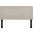 Maklaine Full/Queen Upholstered Linen Fabric Headboard in Beige