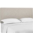 Maklaine Full/Queen Upholstered Linen Fabric Headboard in Beige