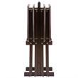 Maklaine 5-Piece Oversized Solid Wood Snack Table Set in Espresso