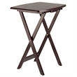 Maklaine 5-Piece Oversized Solid Wood Snack Table Set in Espresso