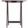 Maklaine 5-Piece Oversized Solid Wood Snack Table Set in Espresso