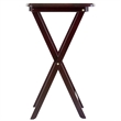 Maklaine 5-Piece Oversized Solid Wood Snack Table Set in Espresso