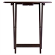 Maklaine 5-Piece Oversized Solid Wood Snack Table Set in Espresso