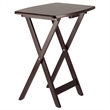 Maklaine 5-Piece Oversized Solid Wood Snack Table Set in Espresso