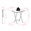 Maklaine 5-Piece Oversized Solid Wood Snack Table Set in Espresso