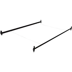 Maklaine Contemporary Stainless Steel Hook On Bed Rails Twin/Full in Coffee