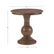 Maklaine Round Wood Accent Table Pedestal Base 26.5