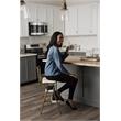 Maklaine Retro Chair + Step Stool with Flip-Up Seat in Gold and Cream