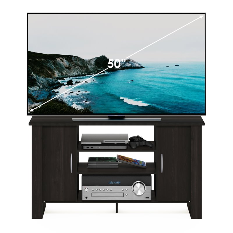 Maklaine Wood TV Stand Entertainment Center for TV up to 46