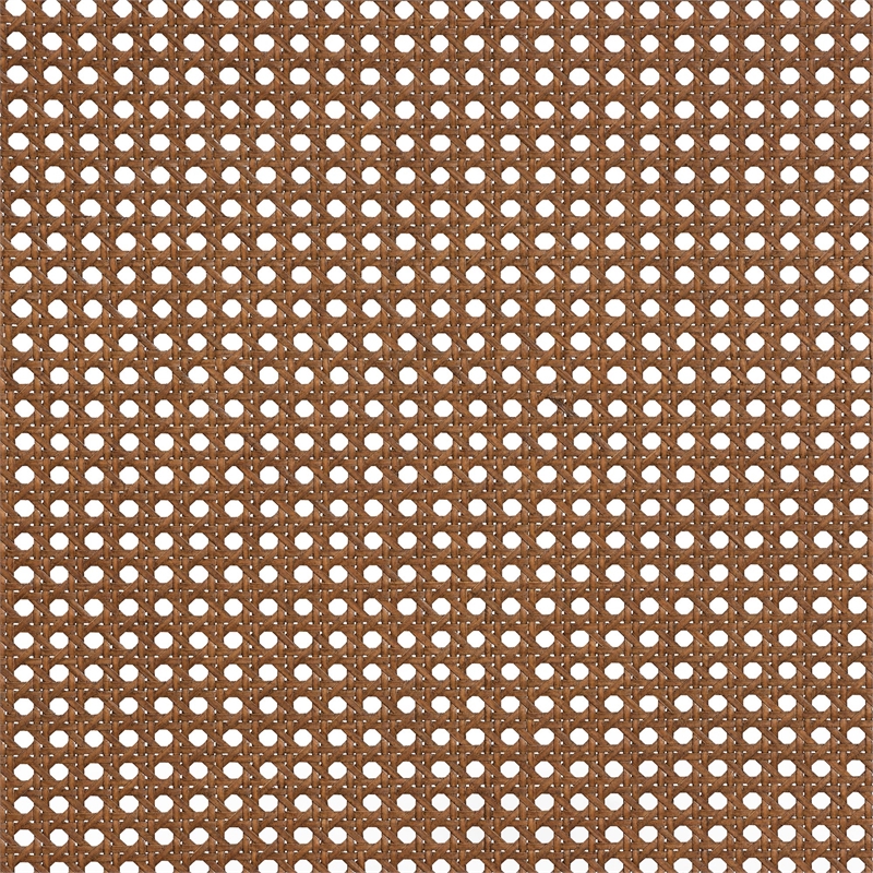 Maklaine Ash Walnut Finished Wood and Rattan King Size Headboard