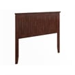 Maklaine Full Coastal Solid Wood Panel Headboard in Walnut Finish
