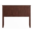 Maklaine Full Coastal Solid Wood Panel Headboard in Walnut Finish