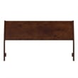Maklaine King Sized Solid Hardwood Panel Headboard in Walnut Brown